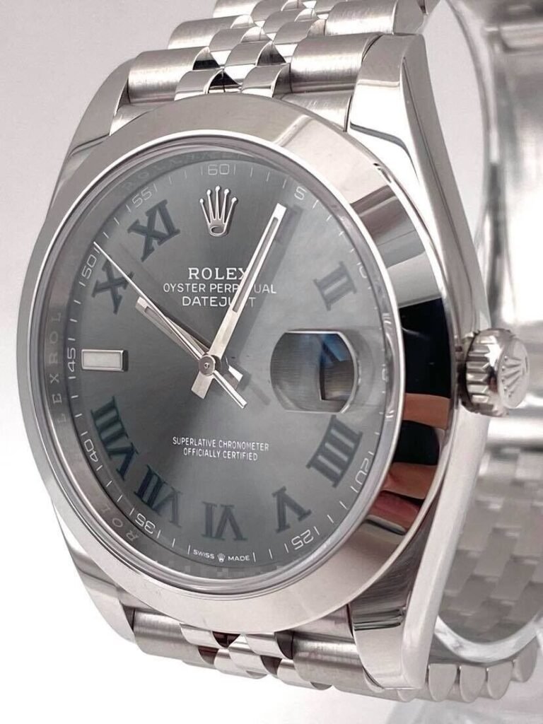 Rolex Datejust Rhodium Dial 126300 “Wimbledon” Jubilee 41 mm Case Back