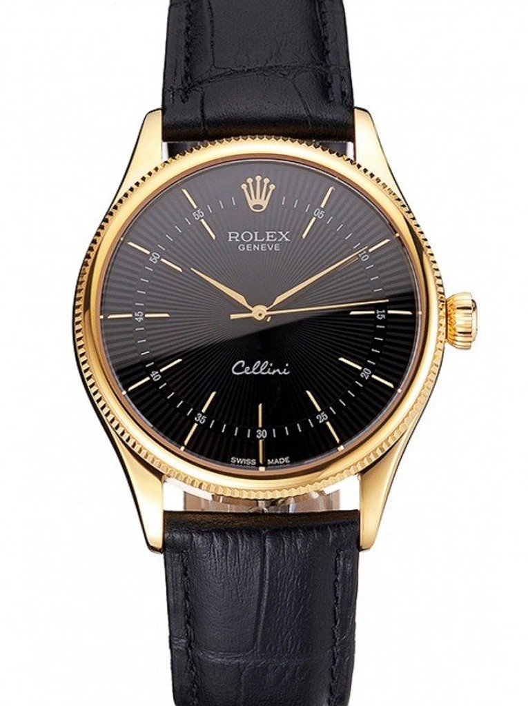 Superclone Rolex Cellini Black Dial REP016803