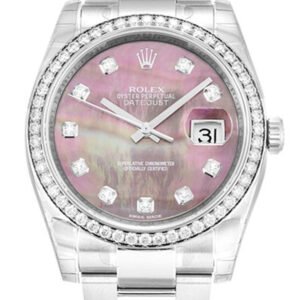 Replica Rolex Datejust Mother of Pearl – Black Dial 116244 36 mm