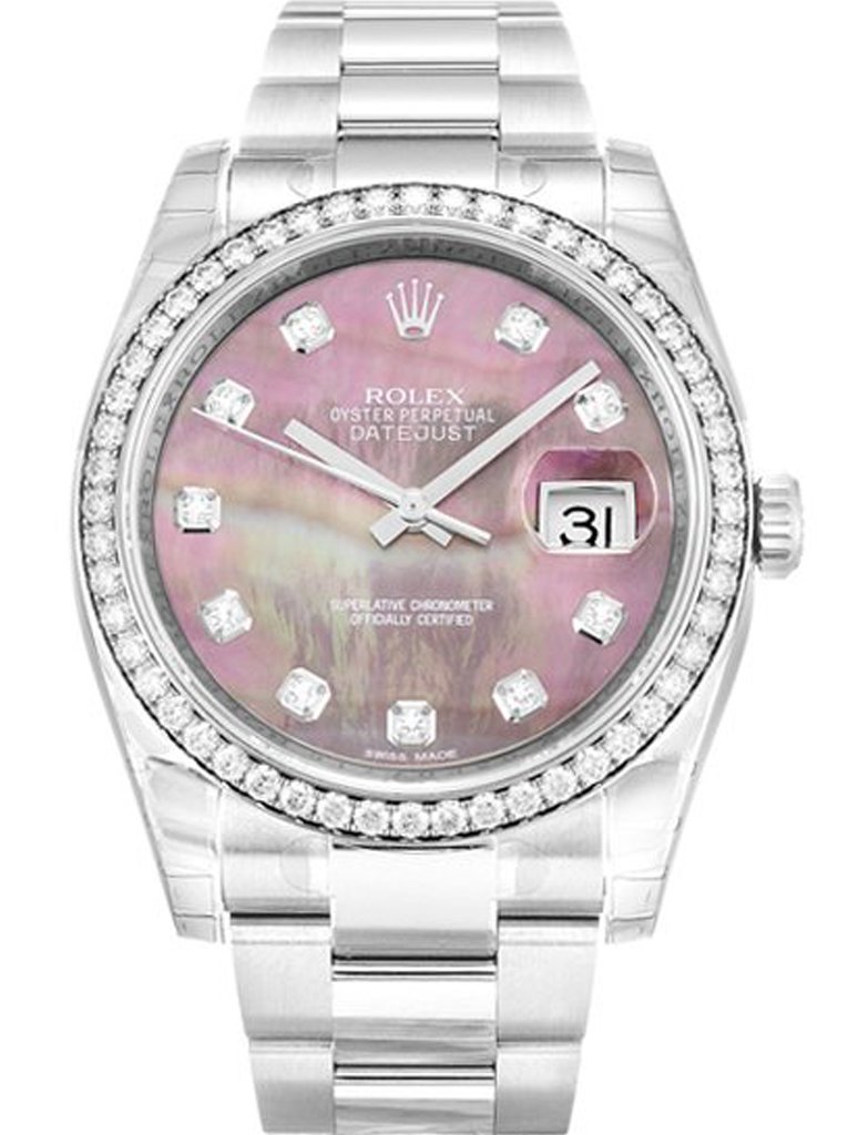 Replica Rolex Datejust Mother of Pearl – Black Dial 116244 36 mm