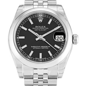 Replica Rolex Lady-Datejust Black Dial 178240-3 31 mm