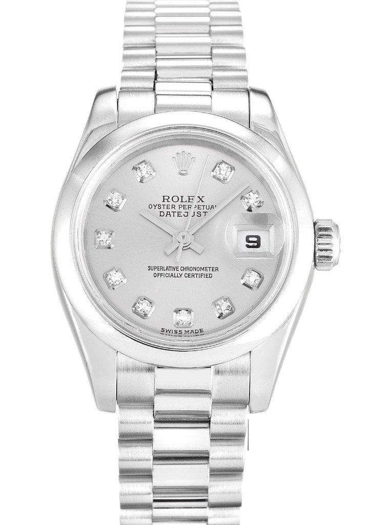 Replica Rolex Lady-Datejust Silver Dial 179166 26 mm