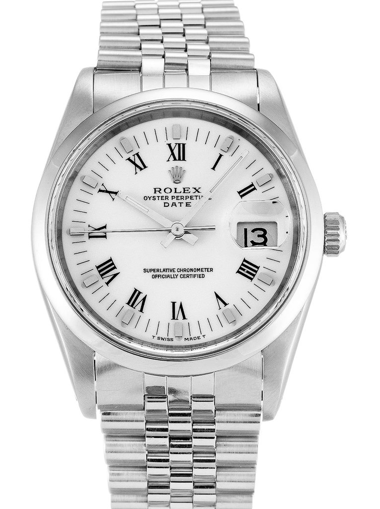 Replica Rolex Oyster Perpetual Date White Dial 15200 34 mm