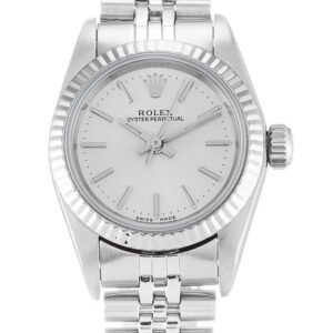 Replica Rolex Oyster Perpetual Lady Silver Dial 67194 24 mm