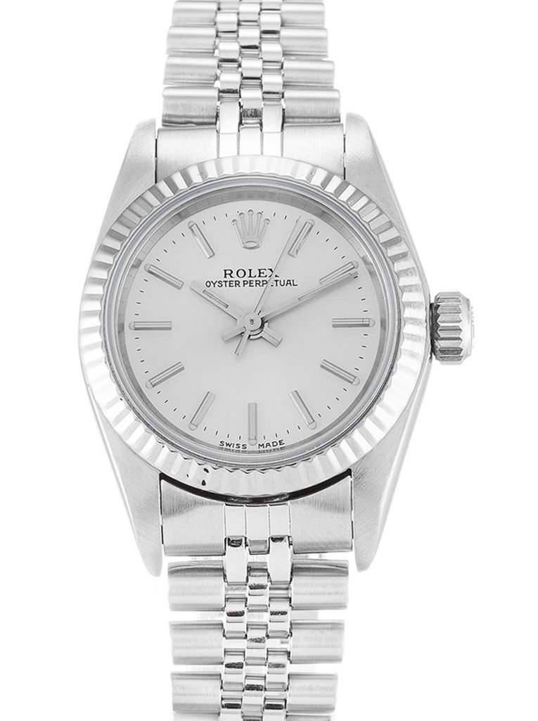 Replica Rolex Oyster Perpetual Lady Silver Dial 67194 24 mm
