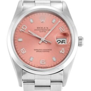 Replica Rolex Oyster Perpetual Date Salmon Dial 15200 34 mm