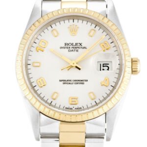 Replica Rolex Oyster Perpetual Date White Dial 15223 34 mm