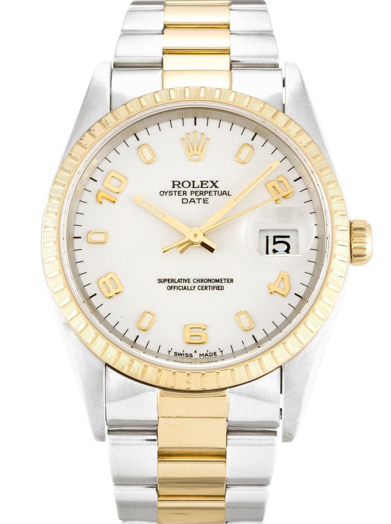 Replica Rolex Oyster Perpetual Date White Dial 15223 34 mm