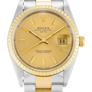 Replica Rolex Oyster Perpetual Date Champagne Dial 15223 34 mm