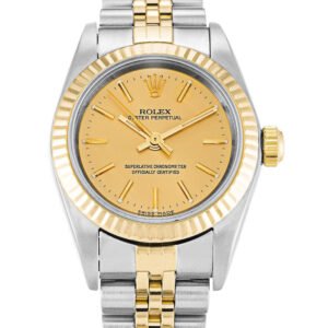 Replica Rolex Oyster Perpetual Lady Gold Dial 76193 24 mm