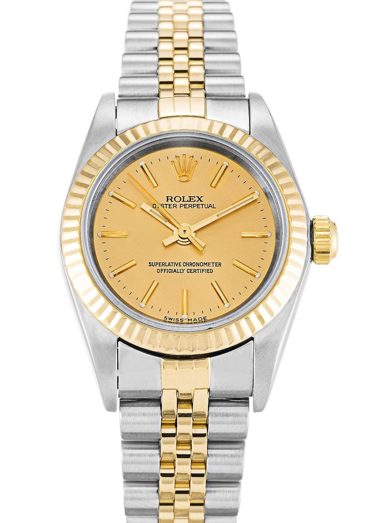 Replica Rolex Oyster Perpetual Lady Gold Dial 76193 24 mm