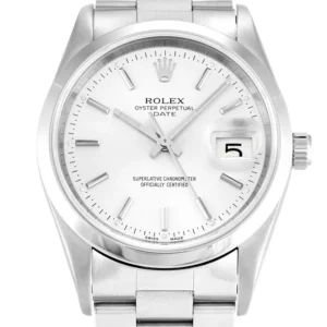 Replica Rolex Oyster Perpetual Date Silver Dial 15200 34 mm