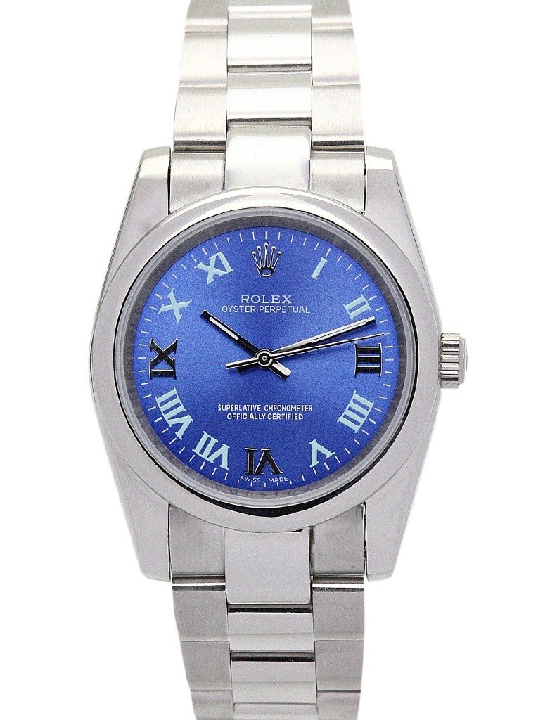 Replica Rolex Oyster Perpetual Lady Blue Dial 177200 31 mm