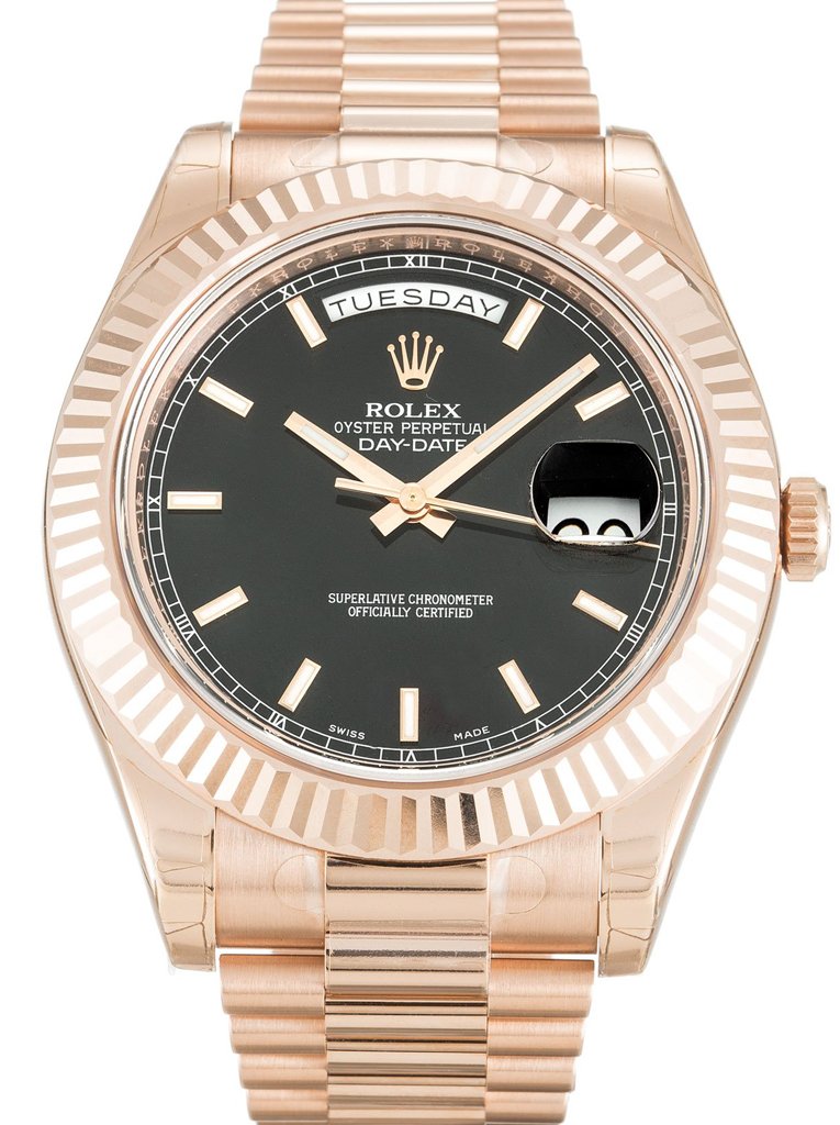Replica Rolex Day-Date II Black Dial 218235-2 40 mm