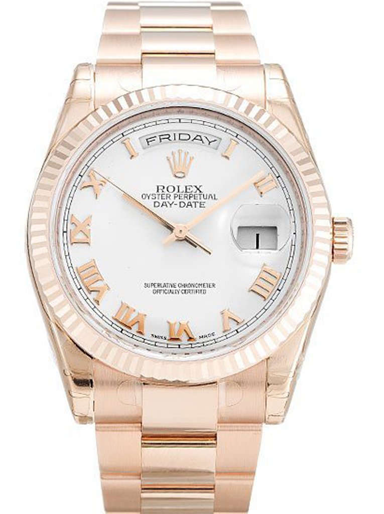 Replica Rolex Day-Date White Dial 118235 F 36 mm