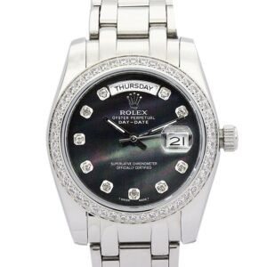 Replica Rolex Day-Date Black Dial 118346 36 mm