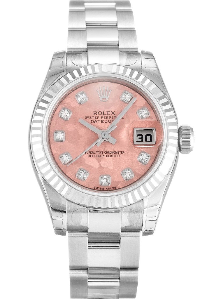 Replica Rolex Lady-Datejust Gold Dust – Pink Dial 179174 26 mm