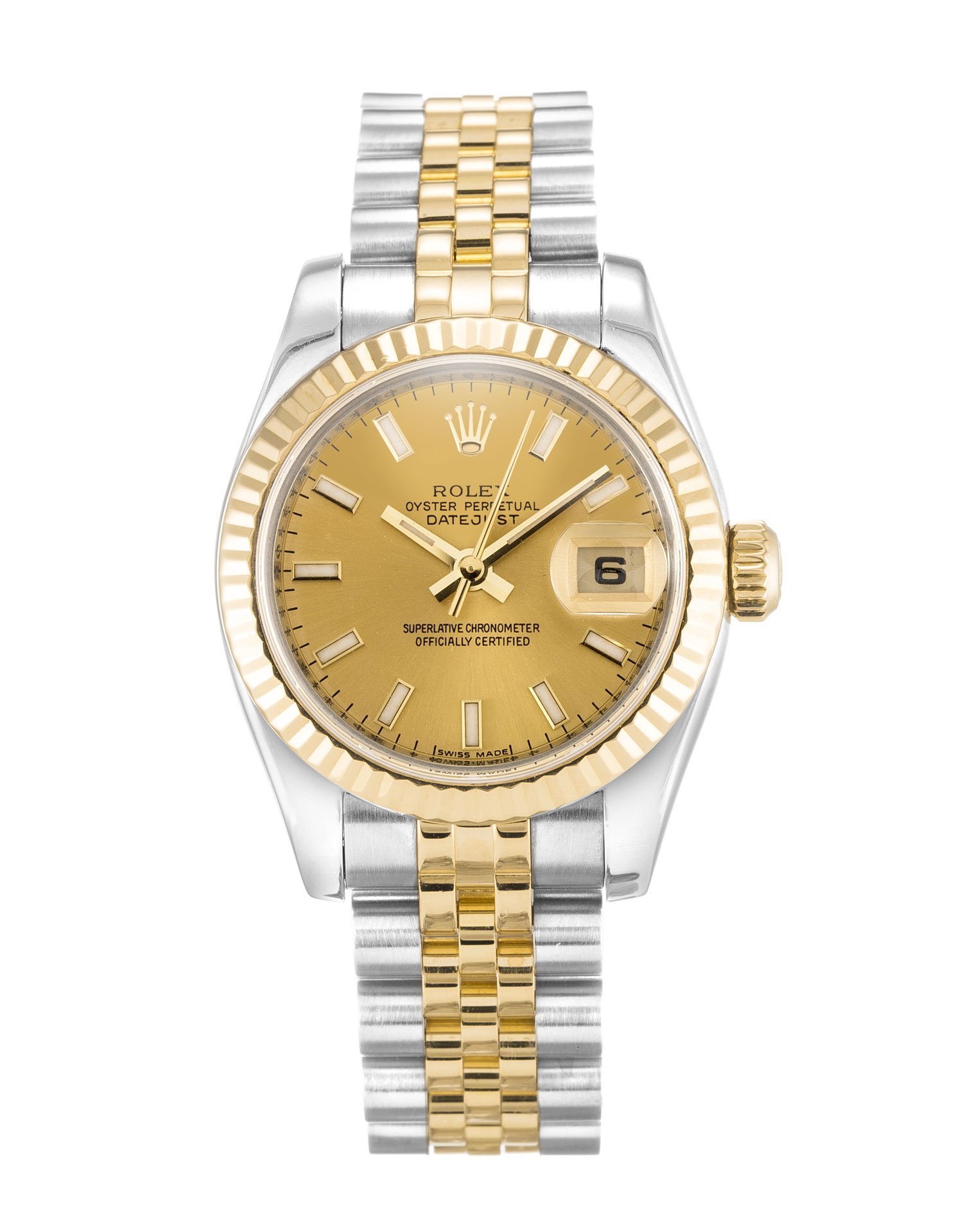 Replica Rolex Lady-Datejust Champagne Dial 179173-3 26 mm