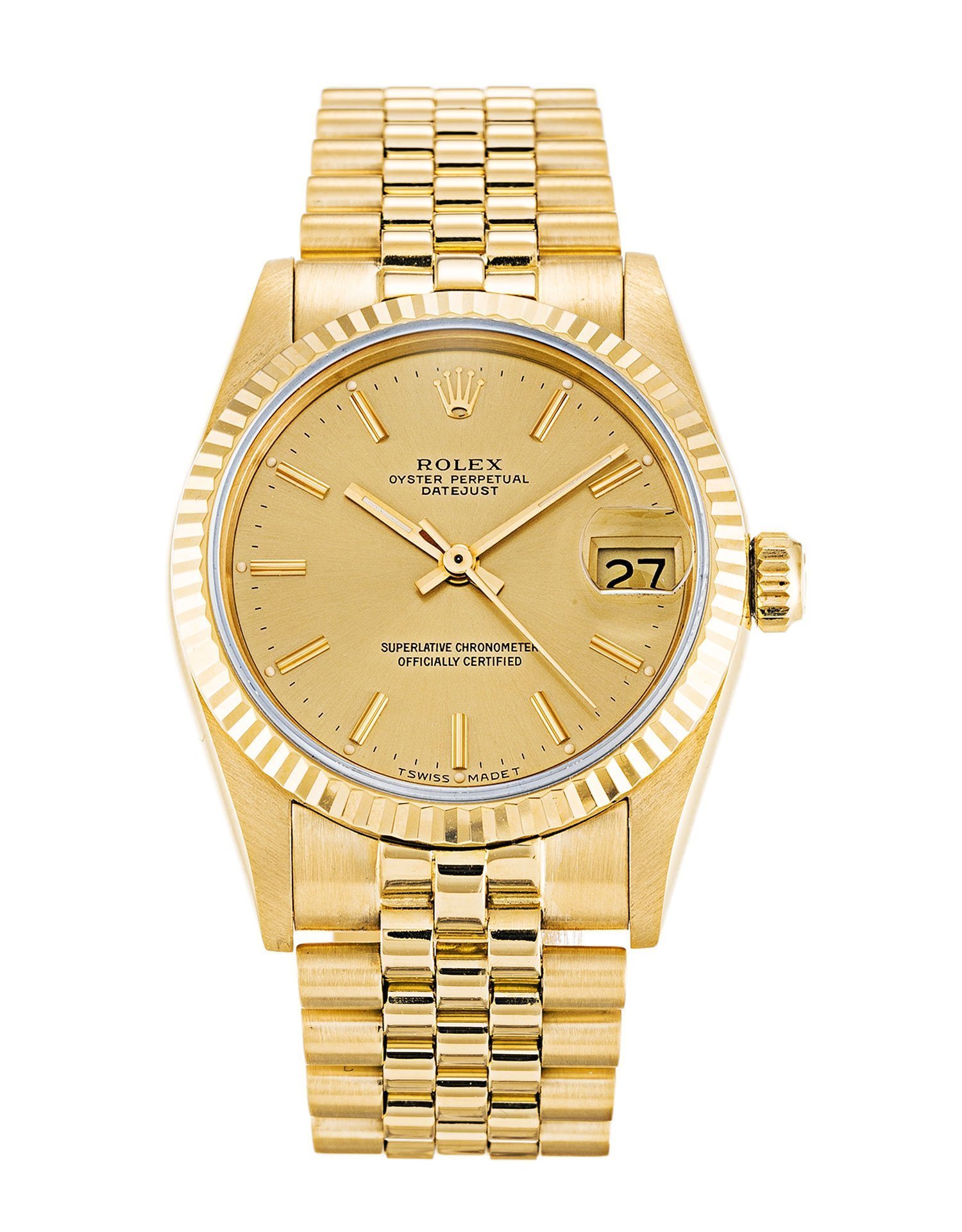 Replica Rolex Datejust Mid-Size Champagne Dial 68278 31 mm