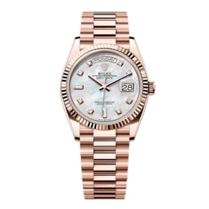 Superclone Rolex Day-Date White Mother-of-Pearl Diamond Dial 128235-0029 36 mm