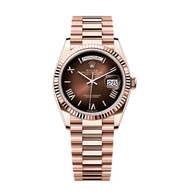 Superclone Rolex Day-Date Brown Ombré Dial 128235-0075 36 mm