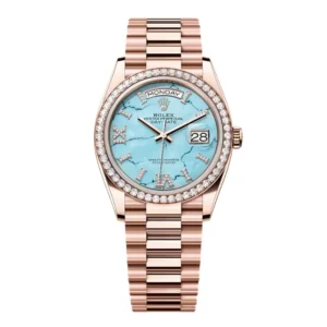 Superclone Rolex Day-Date Turquoise Diamond Dial 128345rbr-0064 36 mm