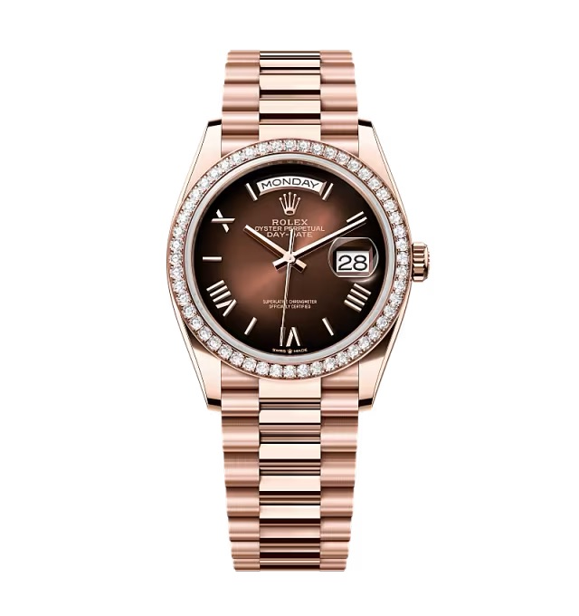 Superclone Rolex Day-Date Brown Ombré Dial 128345rbr-0075 36 mm