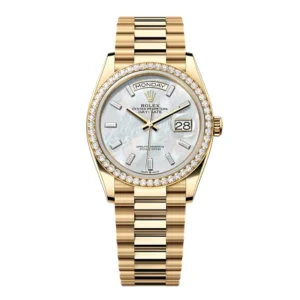 Superclone Rolex Day-Date White Mother-of-Pearl Diamond Dial 128348rbr-0070 36 mm
