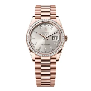 Superclone Rolex Day-Date Silver Dial 128395tbr-0030 36 mm