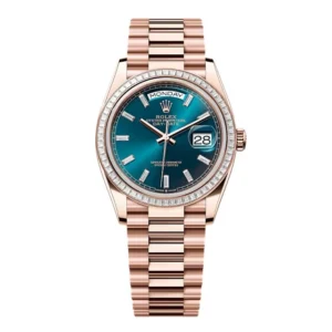 Superclone Rolex Day-Date Blue-Green Diamond Dial 128395tbr-0032 36 mm
