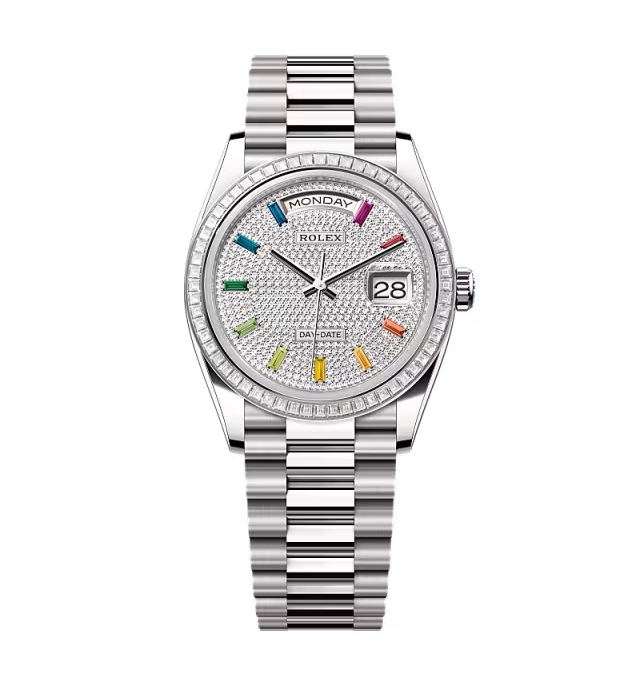 Superclone Rolex Day-Date Diamond-Paved Dial 128399tbr-0005 36 mm