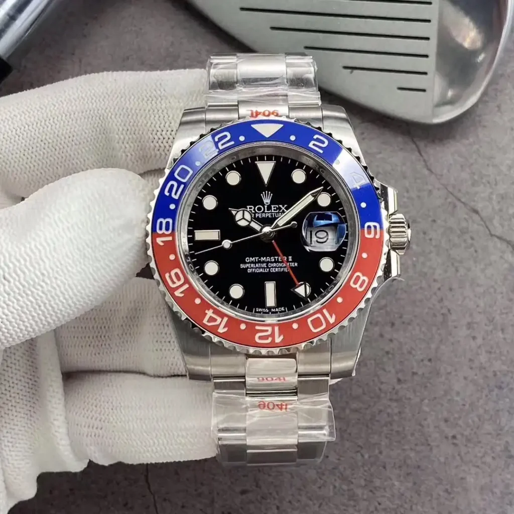 Superclone Rolex GMT-Master II 126710BLRO “Pepsi” Oyster Bezel & Crystal