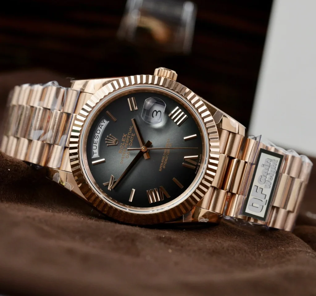 Superclone Rolex Day-Date Slate Ombré Dial 228235-0055 40 mm Bezel & Crystal