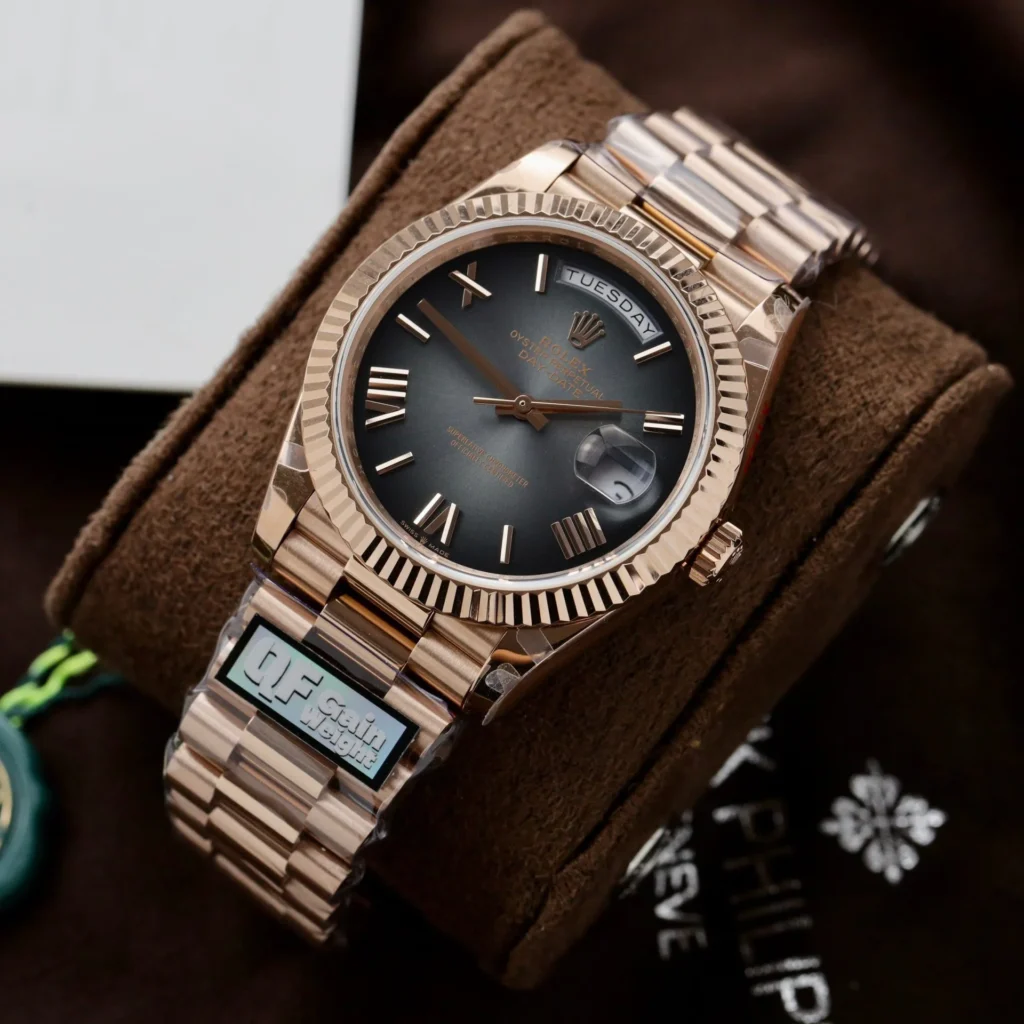 Superclone Rolex Day-Date Slate Ombré Dial 228235-0055 40 mm Bracelet & Clasp