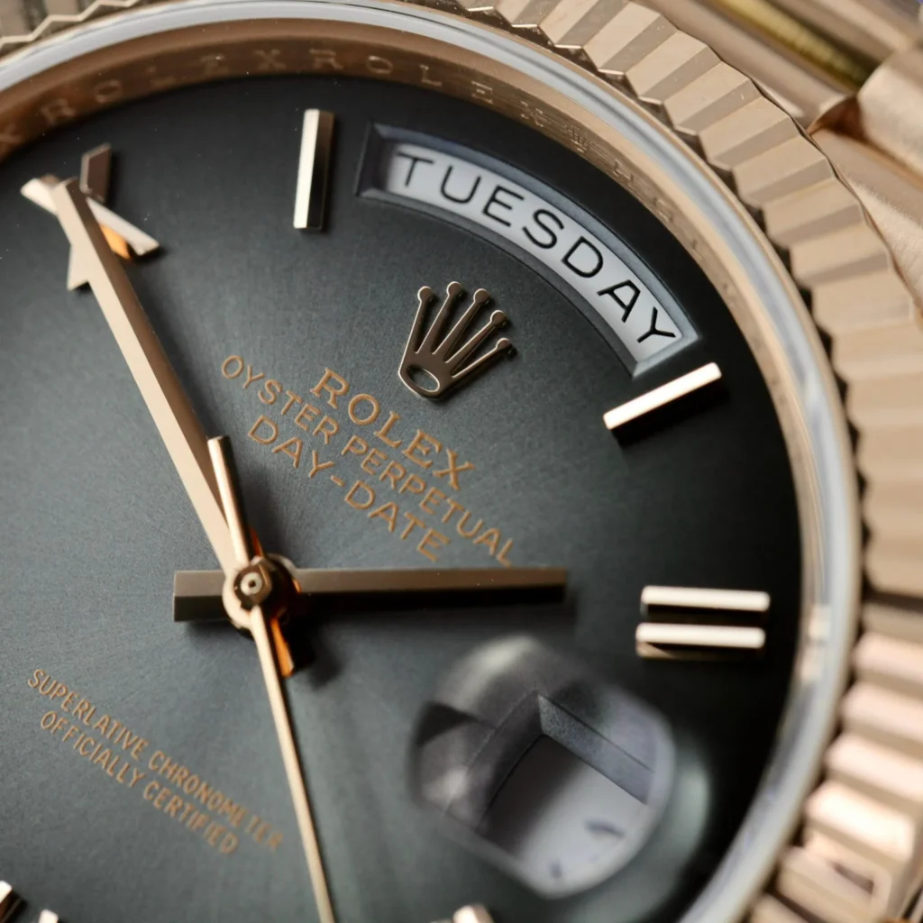 Superclone Rolex Day-Date Slate Ombré Dial 228235-0055 40 mm Case Back