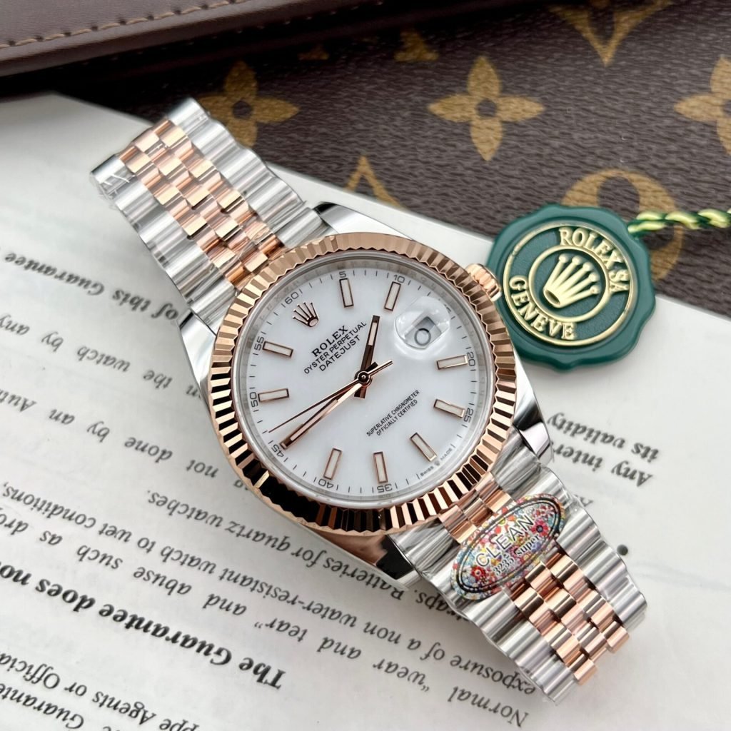Rolex Datejust White Dial 126231-0017 36 mm Bezel & Crystal