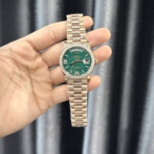 Superclone Rolex Day-Date Green Aventurine Diamond Dial 128345rbr-0068 36 mm