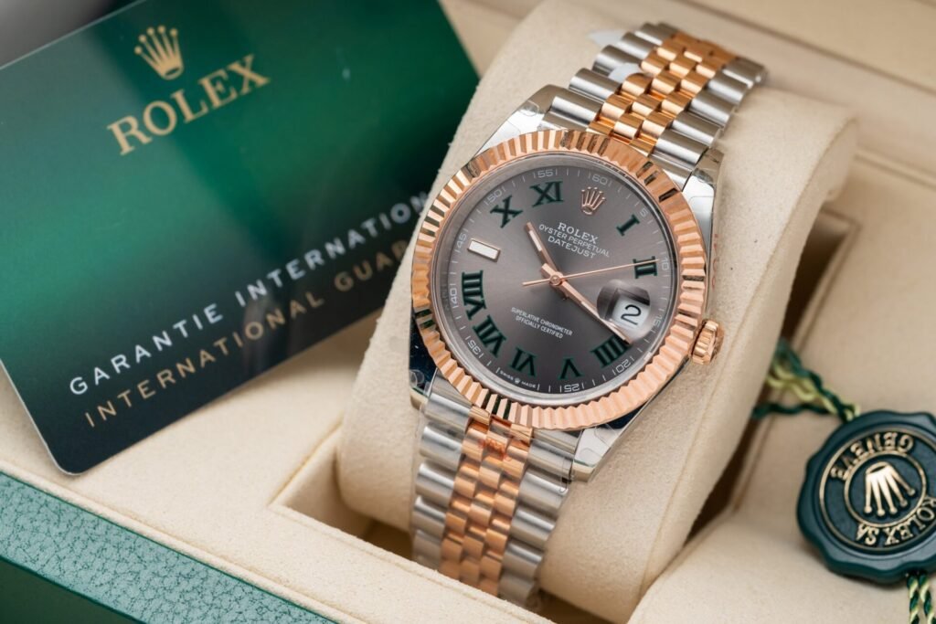 Rolex Datejust Slate Roman Dial 126331-0016 41 mm Bezel & Crystal