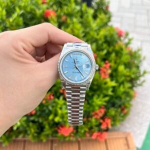 Superclone Rolex Day-Date Ice Blue Diamond Dial 228396tbr-0002 40 mm