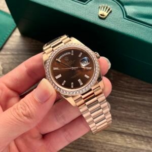 Superclone Rolex Day-Date Chocolate Diamond Dial 228345rbr-0006 40 mm