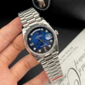 Superclone Rolex Day-Date Blue Ombré Diamond Dial 128236-0005 36 mm