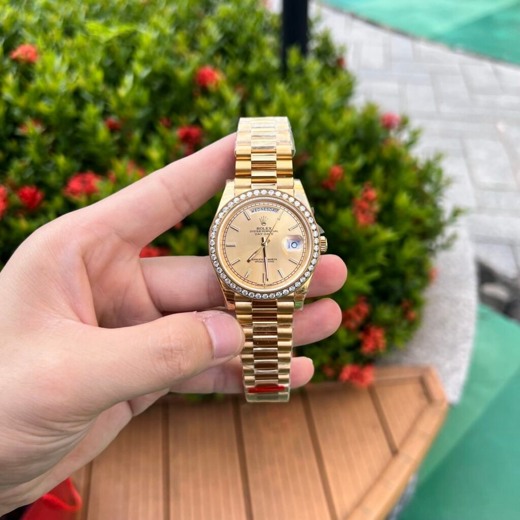 Superclone Rolex Day-Date Champagne Dial 228348rbr-0008 40 mm Case Profile