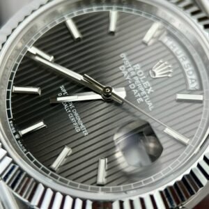 Superclone Rolex Day-Date Grey Stick Tapestry Dial 228239-0002 40 mm