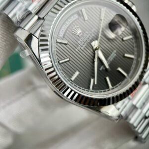 Superclone Rolex Day-Date Grey Stick Tapestry Dial 228239-0002 40 mm