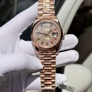 Superclone Rolex Day-Date Diamond-Paved Dial 128235-0039 36 mm