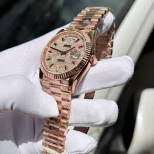 Superclone Rolex Day-Date Diamond-Paved Dial 128235-0039 36 mm