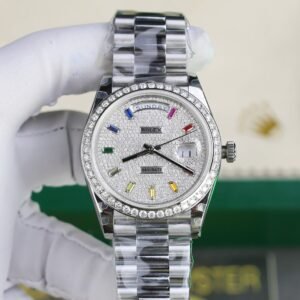 Superclone Rolex Day-Date Diamond-Paved Dial 128349rbr-0006 36 mm