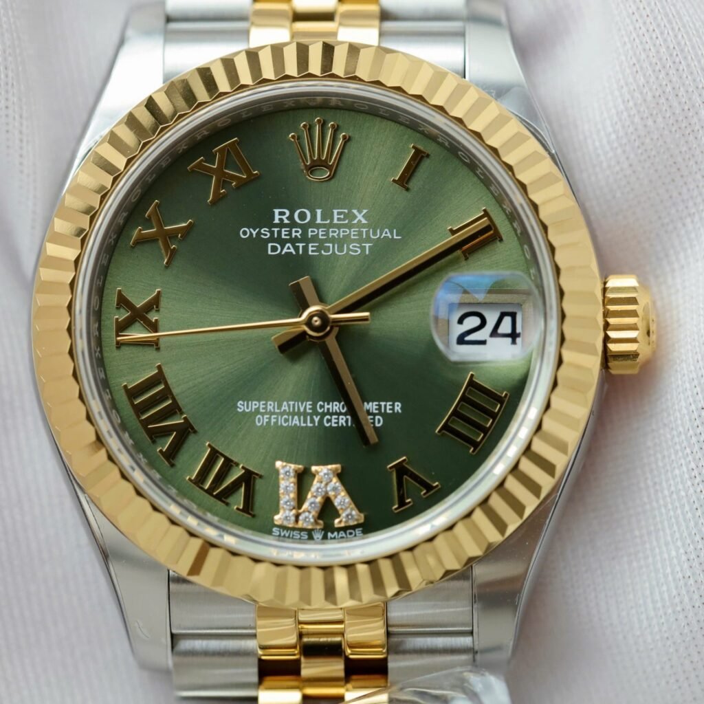 Rolex Datejust Olive Green Roman Diamond Dial 126233-0025 36 mm Additional Detail