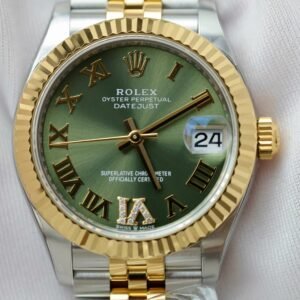 Rolex Datejust Olive Green Roman Diamond Dial 126233-0025 36 mm
