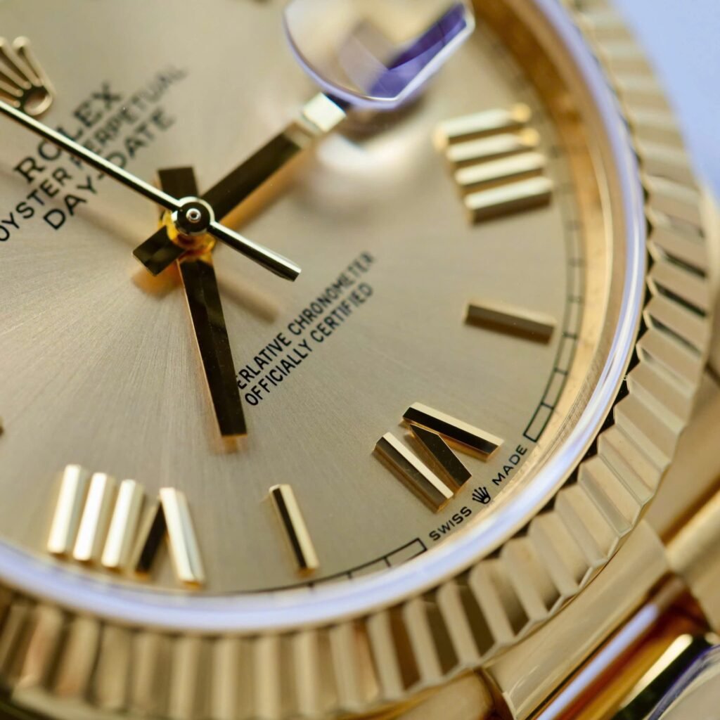 Superclone Rolex Day-Date Roman Champagne Dial 228238 40 mm Additional Detail